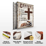 Christ And Coffee Faith Sign - Tailored Canvases - Flyclothing LLC