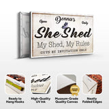 Personalized She Shed Sign XIX - Tailored Canvases - Flyclothing LLC