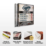 Garage Rules Sign - Tailored Canvases - Flyclothing LLC