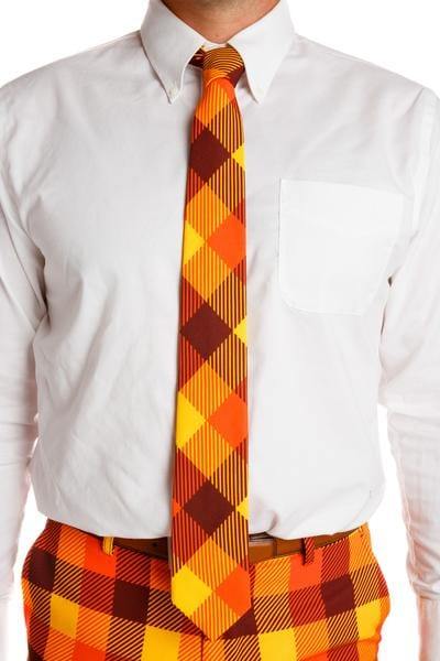 That 70's Tie | Thanksgiving Plaid Tie - Shinesty