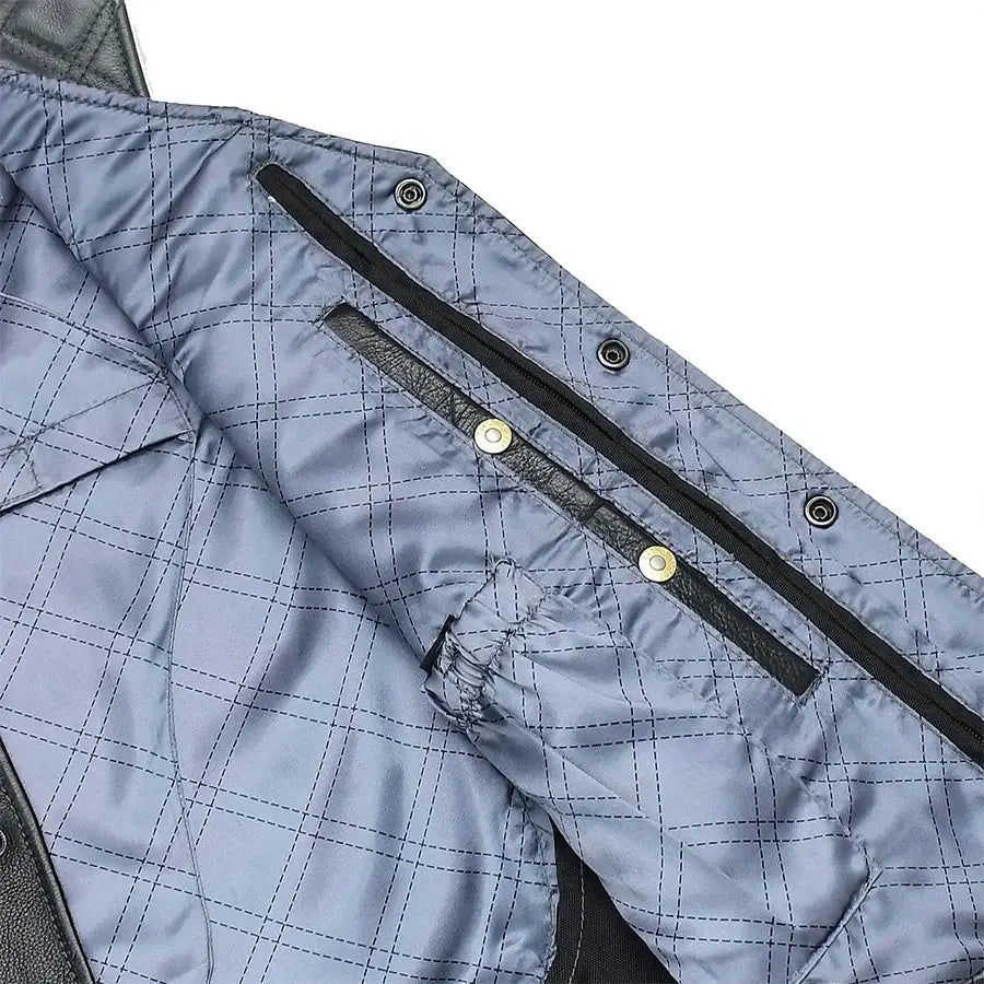 Hammer down Men's Western Style Leather Biker Vest - First Manufacturing Company - Flyclothing LLC