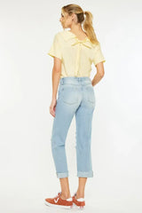 Kancan Mid Rise Distressed Boyfriend Jeans - Trendsi - Flyclothing LLC