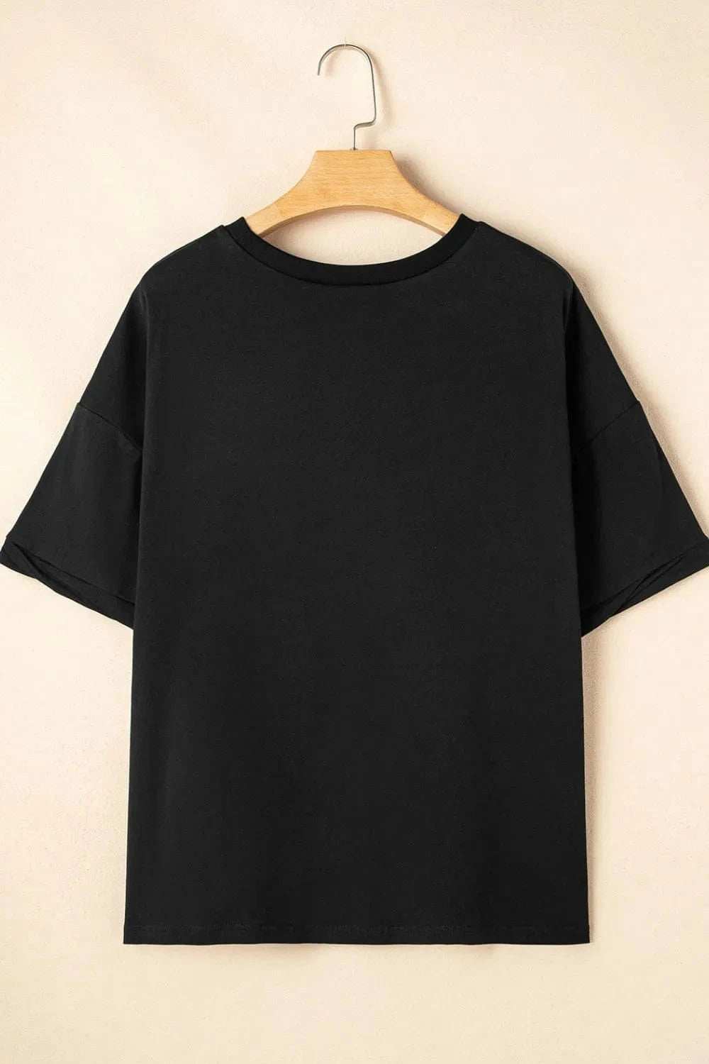 Loose Half Sleeve Hi Low Hem T Shirt - Trendsi - Flyclothing LLC