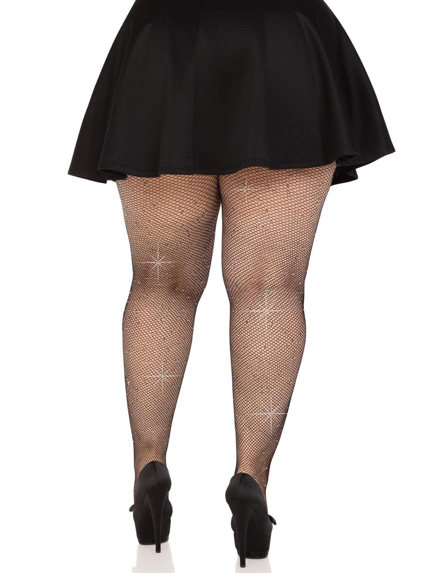 Colby Rhinestone Fishnet Tights