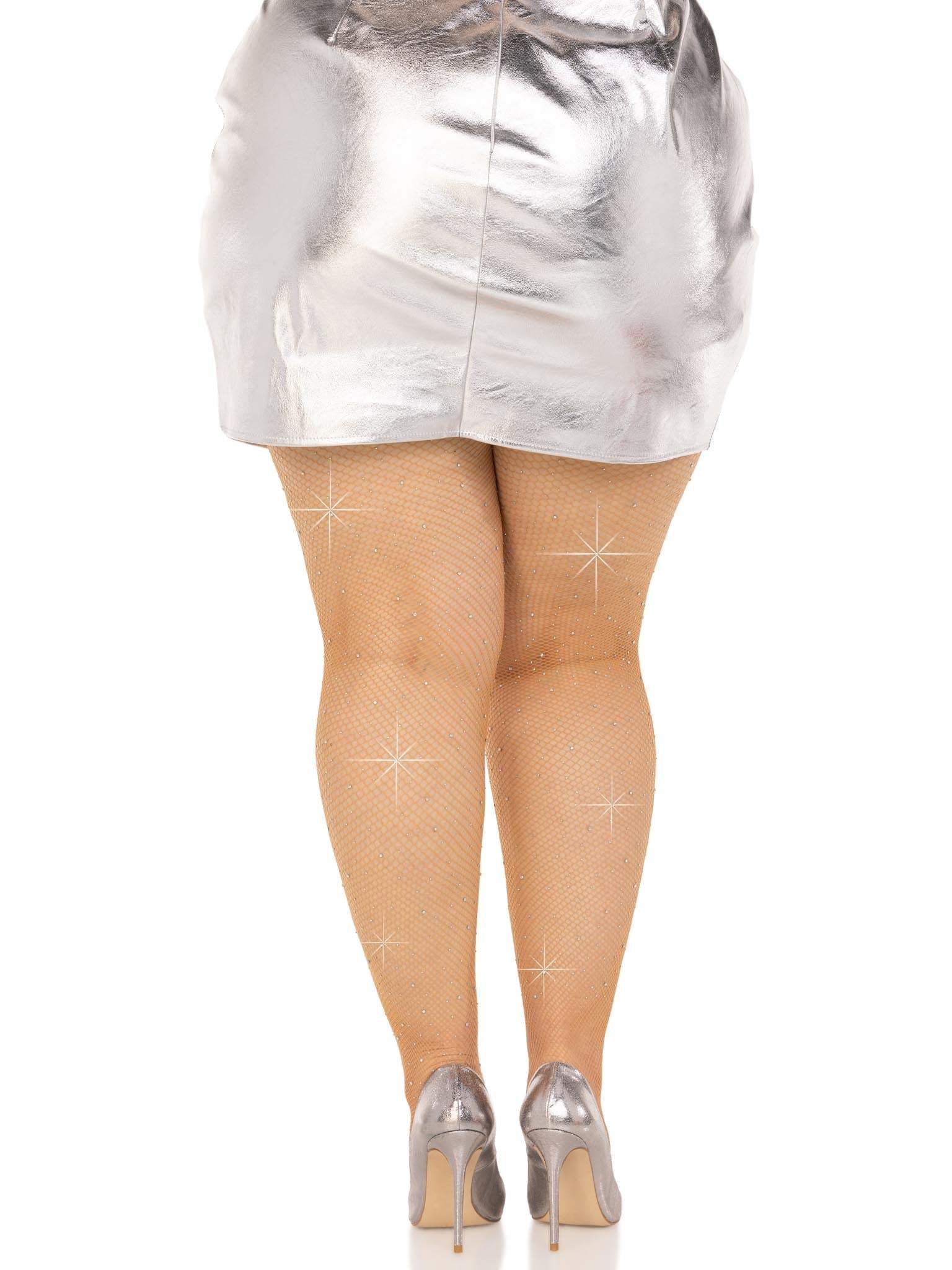 Colby Rhinestone Fishnet Tights