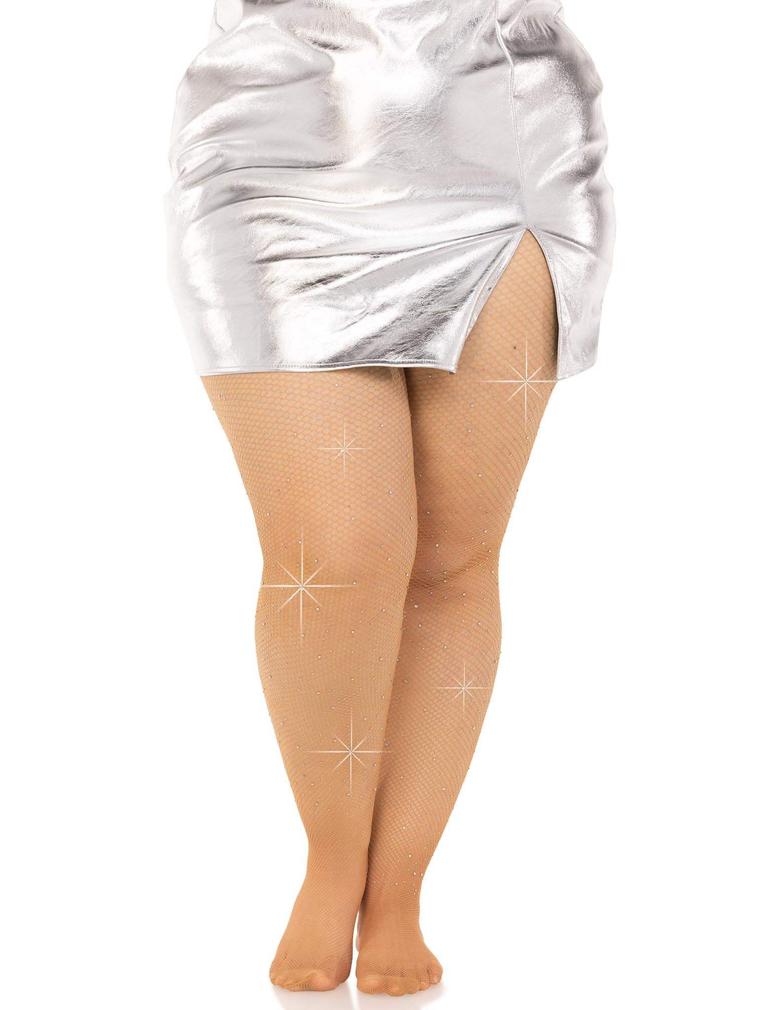 Colby Rhinestone Fishnet Tights