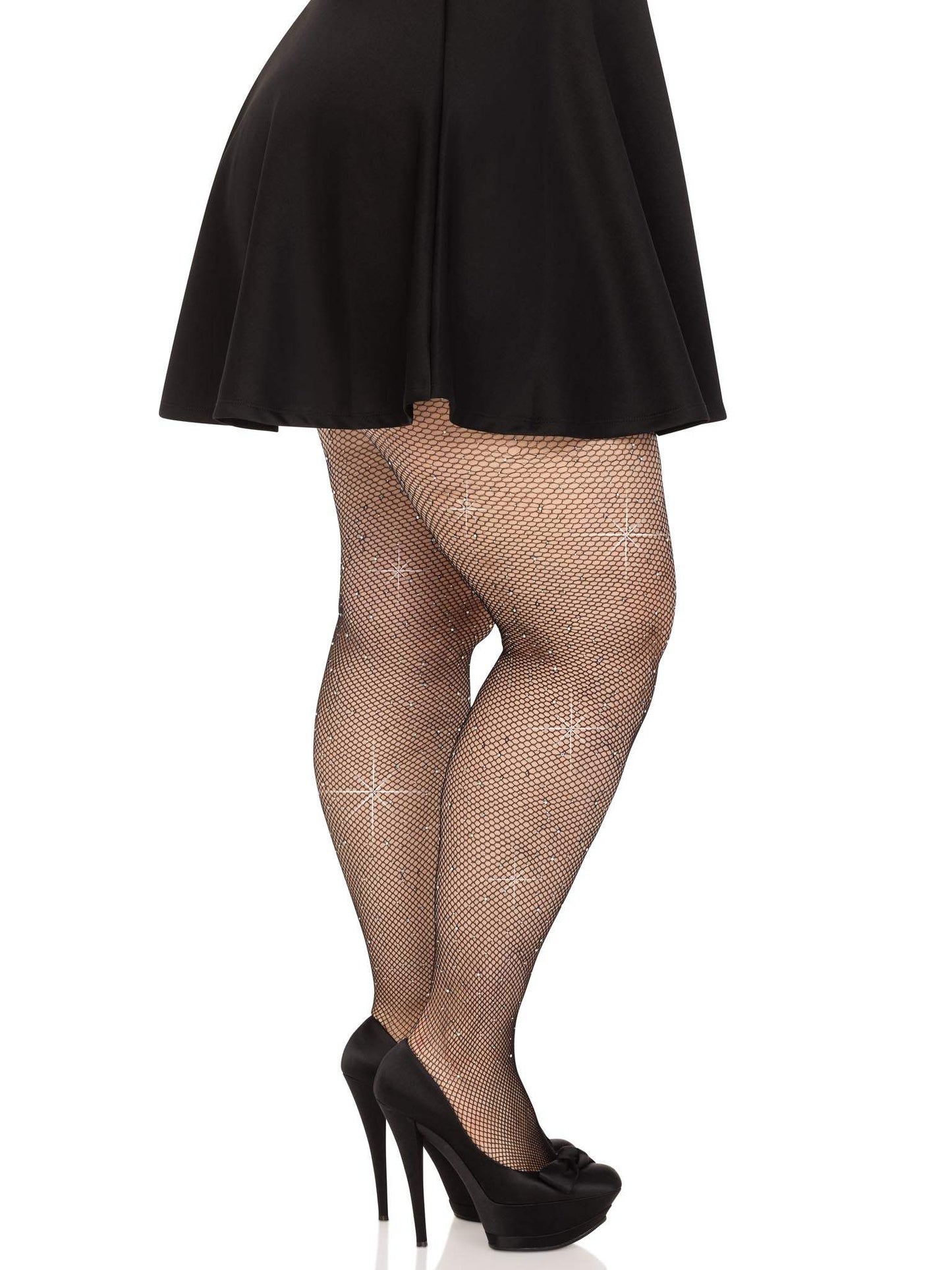 Colby Rhinestone Fishnet Tights