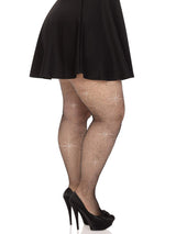 Colby Rhinestone Fishnet Tights