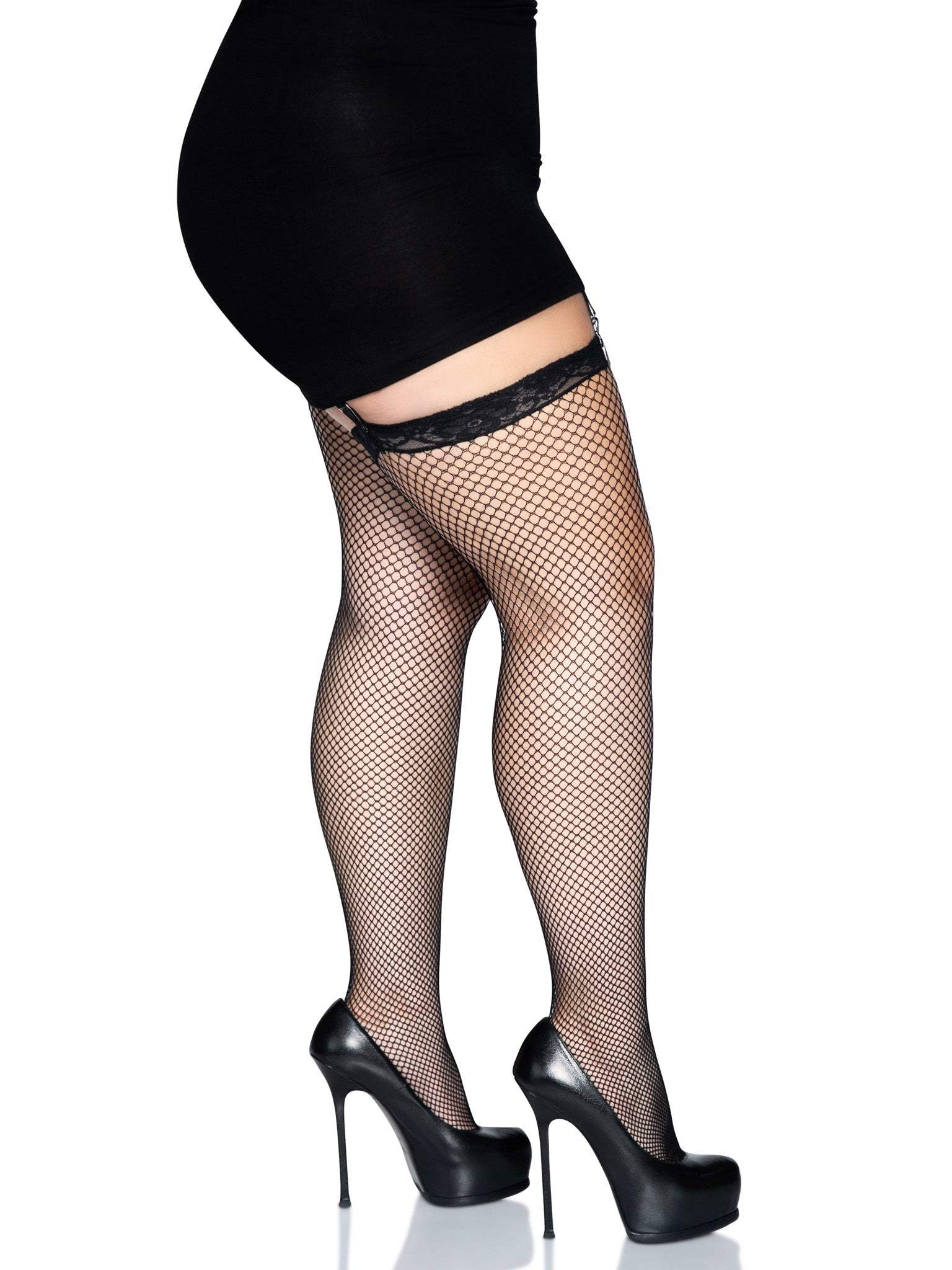 Gwen Fishnet Thigh High Stockings