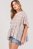 SAGE + FIG Full Size Round Neck Stripe Top - Trendsi