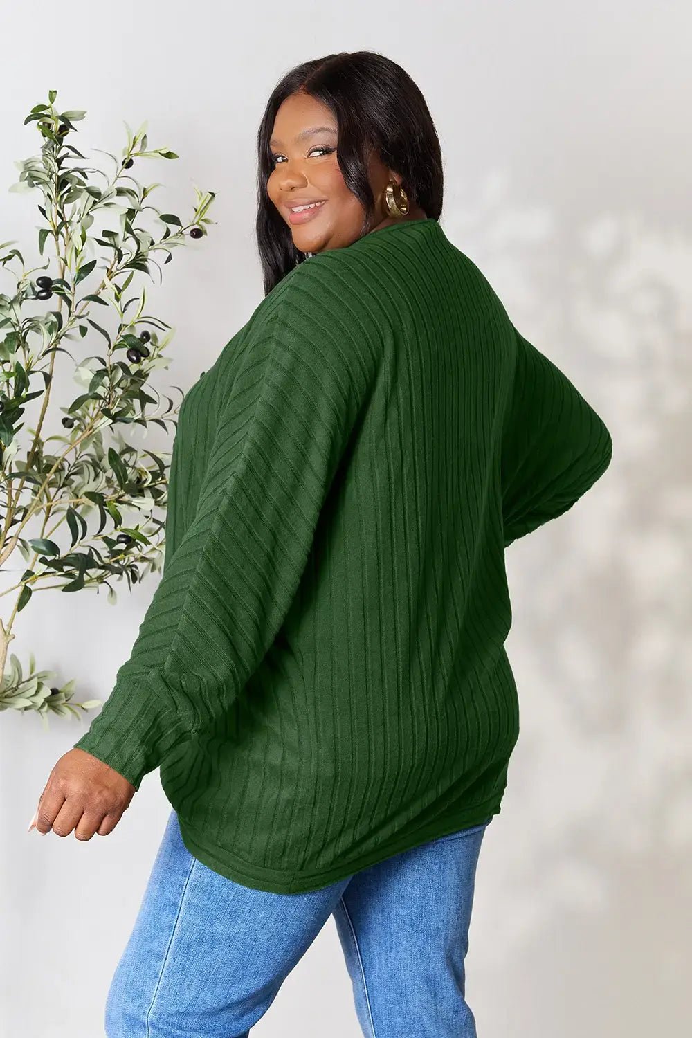 Basic Bae Full Size Ribbed Cocoon Cardigan - ShopBasicbae - Flyclothing LLC