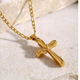 Stainless Steel Cross Necklace - Trendsi