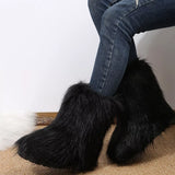 Faux Fur Winter Boots - Trendsi - Flyclothing LLC