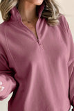 Half Zip Long Sleeve Sweatshirt - Trendsi - Flyclothing LLC
