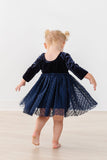 Light Navy Velvet Tutu Dress - Mila & Rose ®