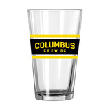 Columbus Crew 16oz Stripe Pint Glass - Logo Brands - Flyclothing LLC