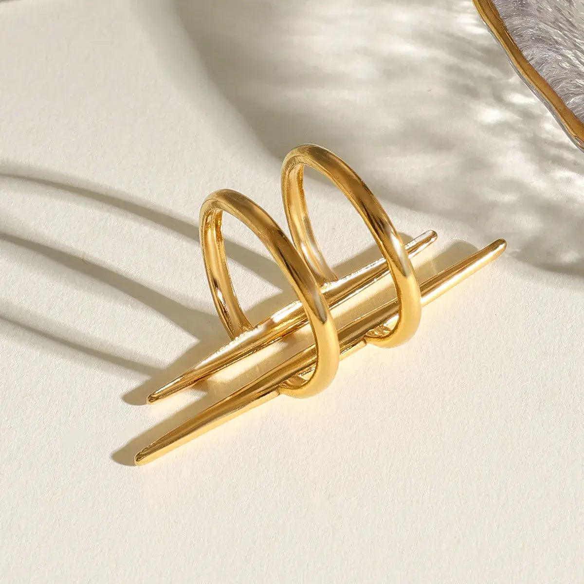 Stainless Steel Asymmetrical Ring - Trendsi - Flyclothing LLC