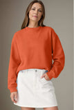 Round Neck Long Sleeve Sweatshirt - Trendsi - Flyclothing LLC