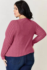 Basic Bae Full Size Ribbed Long Sleeve T-Shirt - ShopBasicbae - Flyclothing LLC