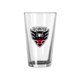 DC United 16oz Stripe Pint Glass - Logo Brands - Flyclothing LLC