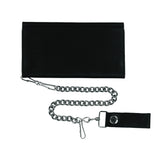 Black Trifold Leather Wallet - Unik Just for Bikers - Flyclothing LLC