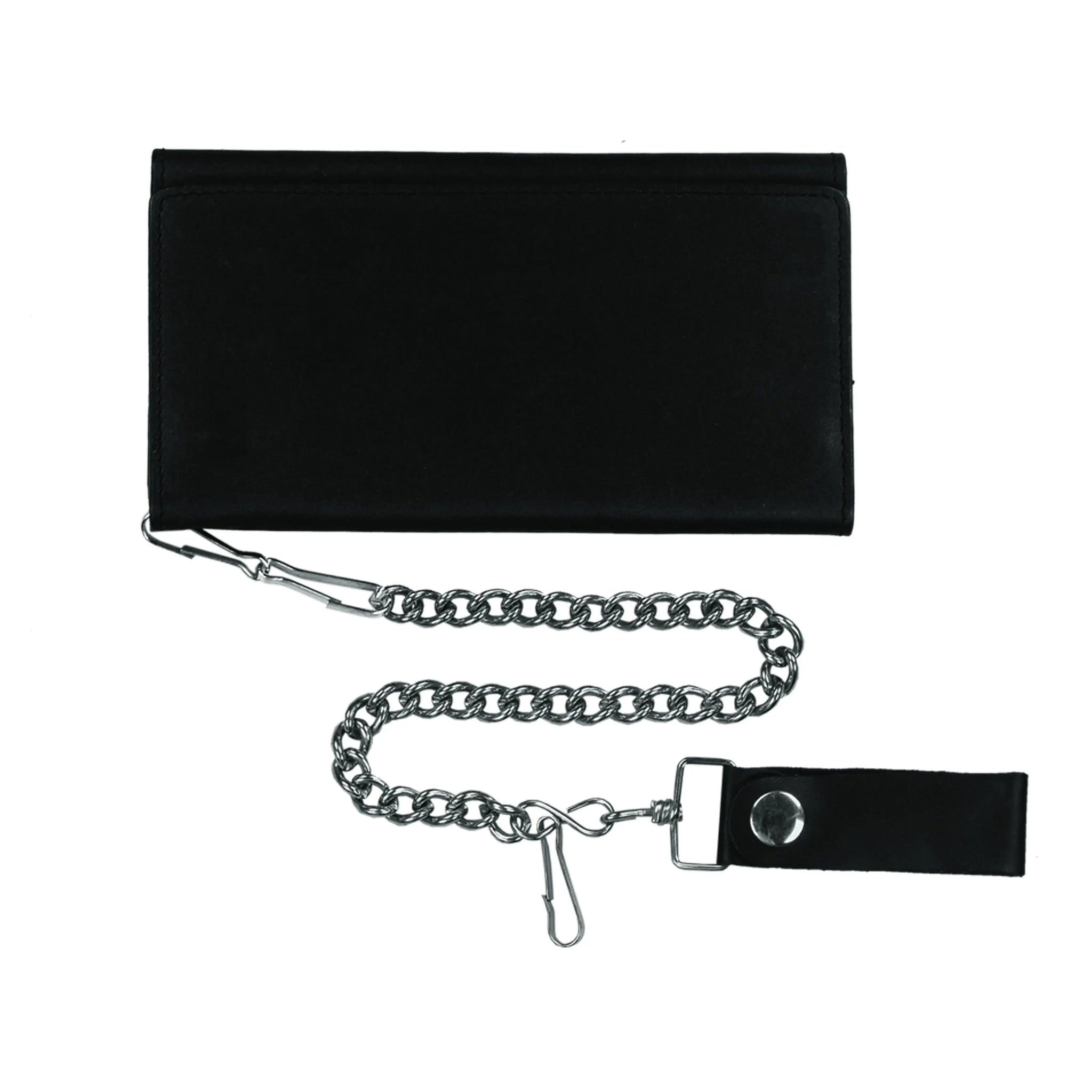 Black Trifold Leather Wallet - Unik Just for Bikers - Flyclothing LLC