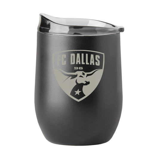 FC Dallas Black Powdercoat Gunmetal 16oz Curved Beverage - Logo Brands - Flyclothing LLC