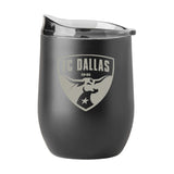 FC Dallas Black Powdercoat Gunmetal 16oz Curved Beverage - Logo Brands - Flyclothing LLC