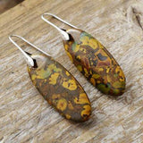 Natural Stone Copper Dangle Earrings - Trendsi - Flyclothing LLC