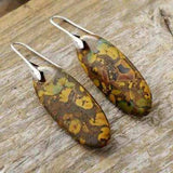 Natural Stone Copper Dangle Earrings - Trendsi - Flyclothing LLC