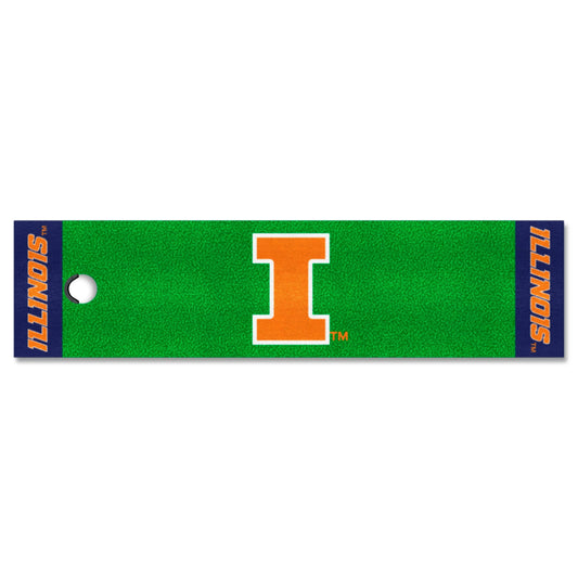 Illinois Illini Putting Green Mat - 1.5ft. x 6ft. - Illinois
