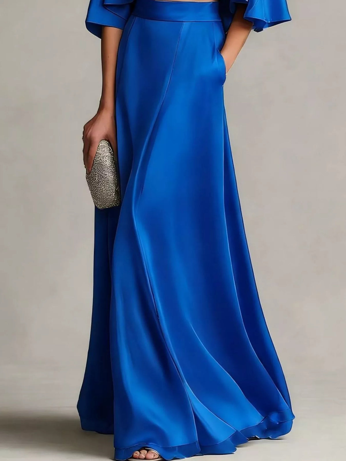 Full Size Satin Crop Top and Maxi Skirt Two-Piece Set Plus Size - Trendsi - Flyclothing LLC