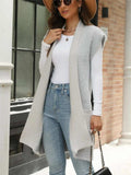 Pocketed Open Front Cap Sleeve Cardigan - Trendsi - Flyclothing LLC