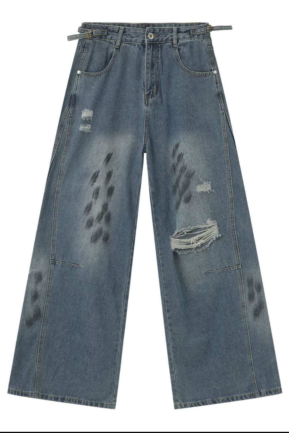 Men's Distressed Baggy Jeans - Trendsi - Flyclothing LLC