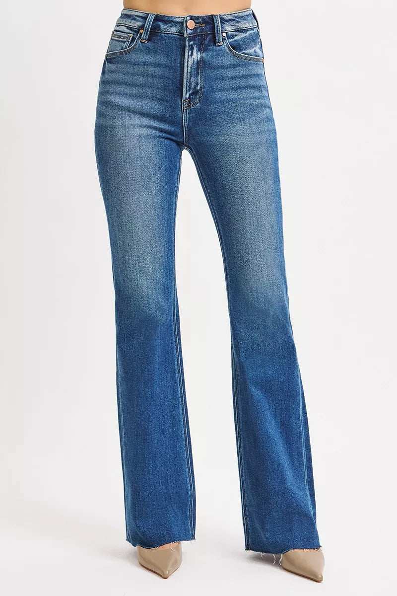 RISEN High Rise Flare Jeans - Trendsi - Flyclothing LLC