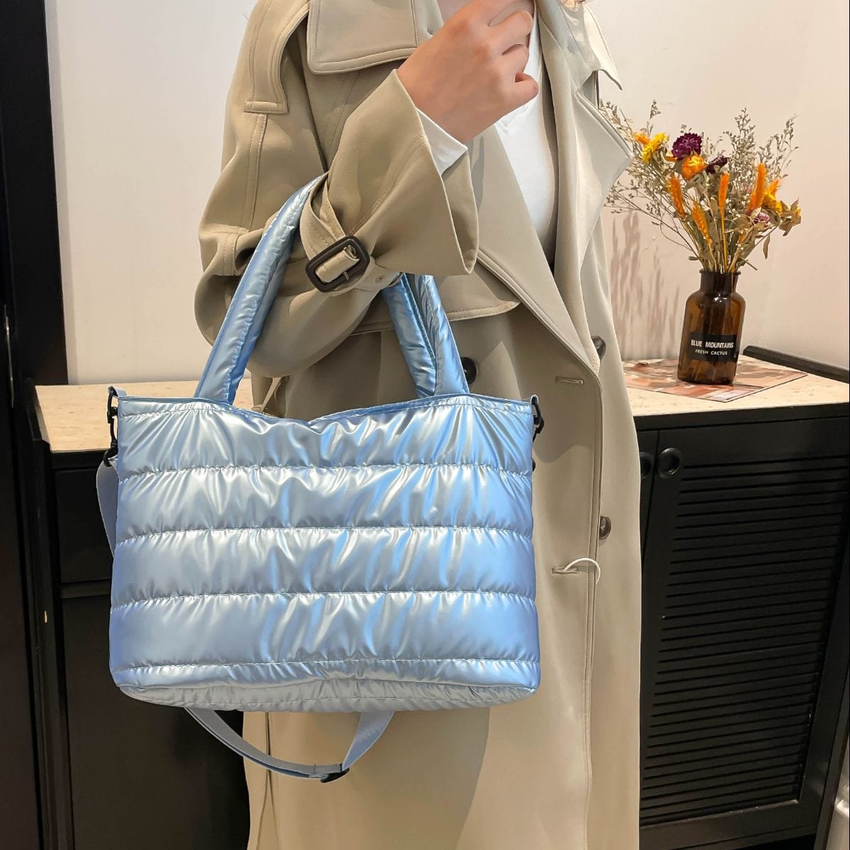 PU Leather Detachable Strap Crossbody Bag - Trendsi