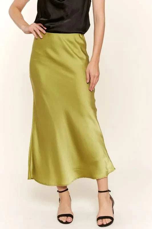 And The Why Satin Midi Skirt - Trendsi - Flyclothing LLC