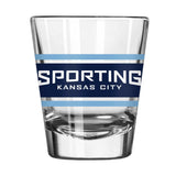 Sporting KC 2oz Stripe Shot Glass - Logo Brands - Flyclothing LLC