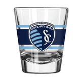 Sporting KC 2oz Stripe Shot Glass - Logo Brands - Flyclothing LLC