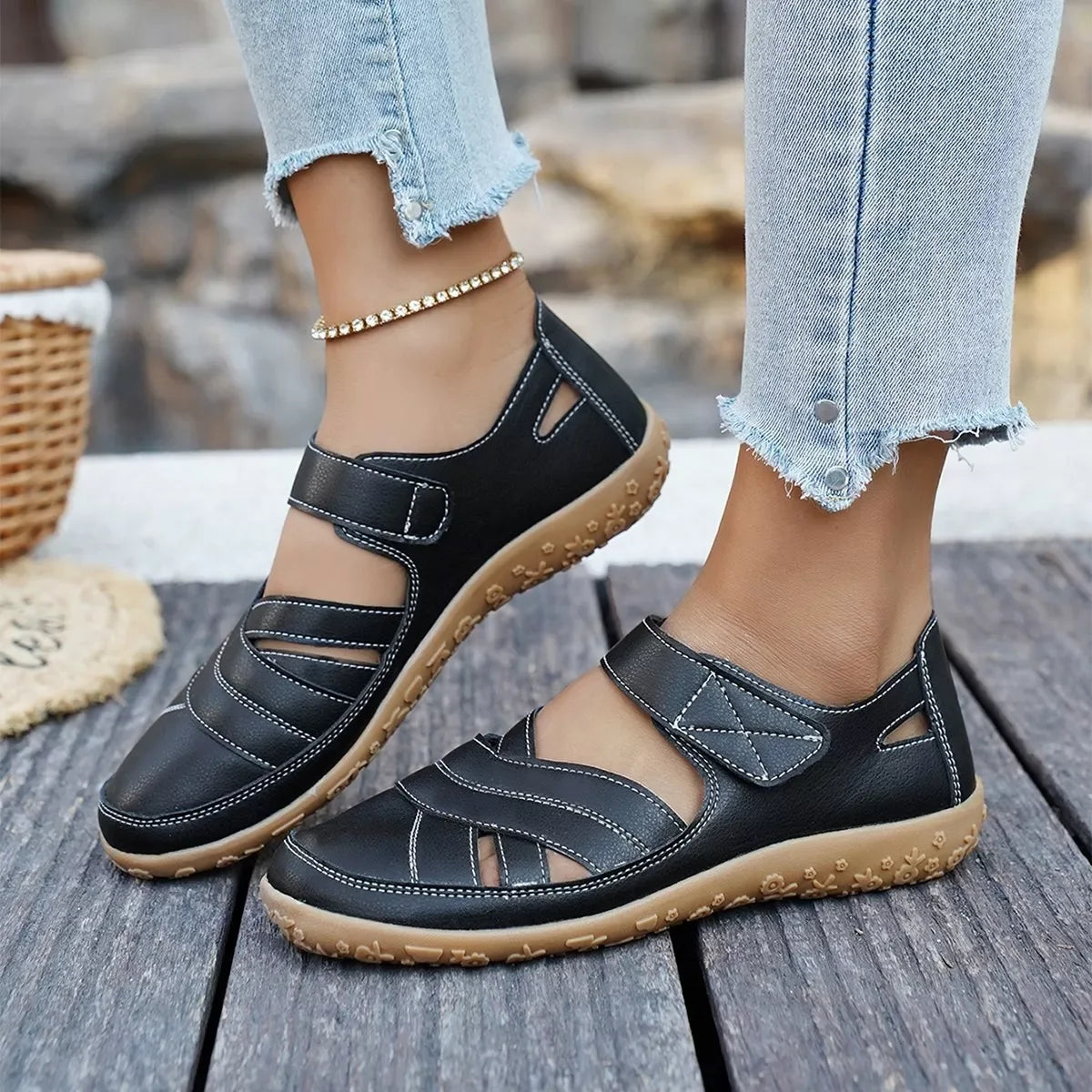 Casual Velcro Slip-Ons - Trendsi - Flyclothing LLC