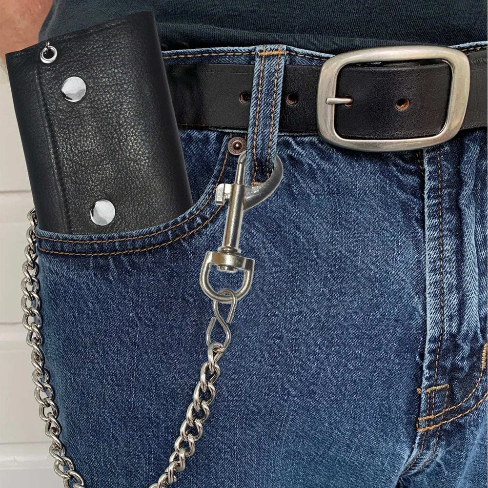 Stylish Black Biker Chain Wallet - Unik Just for Bikers - Flyclothing LLC