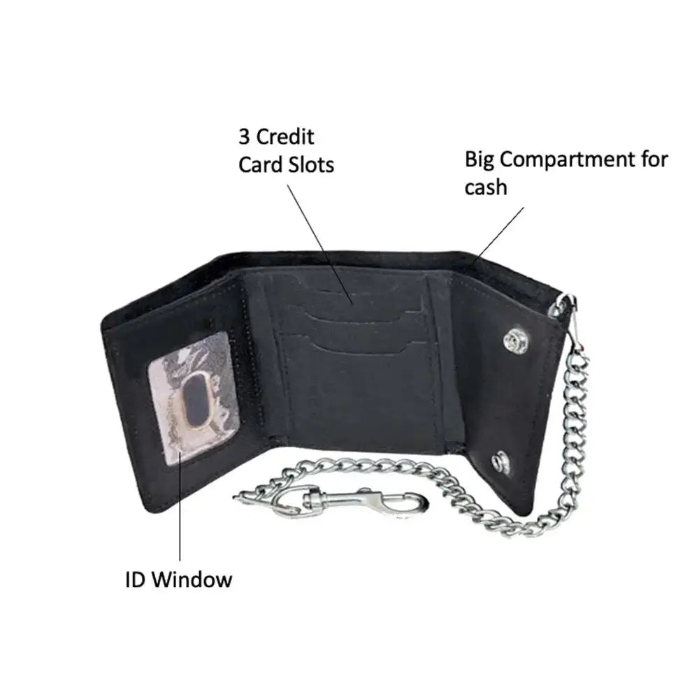 Stylish Black Biker Chain Wallet - Unik Just for Bikers - Flyclothing LLC