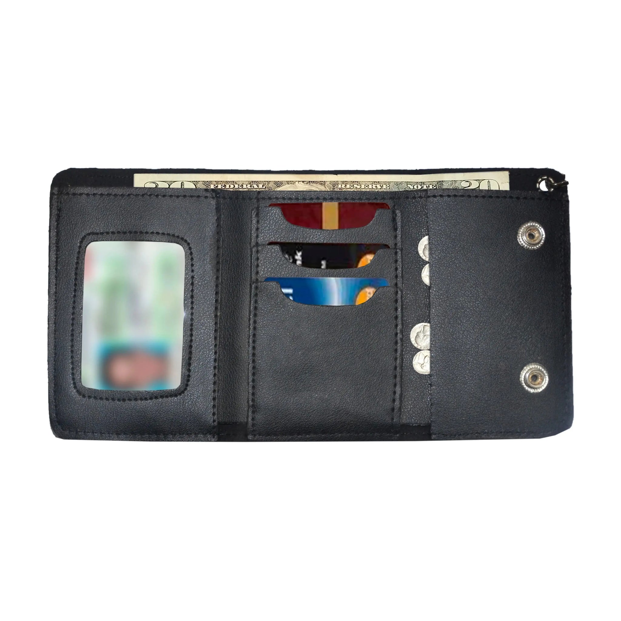Stylish Black Biker Chain Wallet - Unik Just for Bikers - Flyclothing LLC