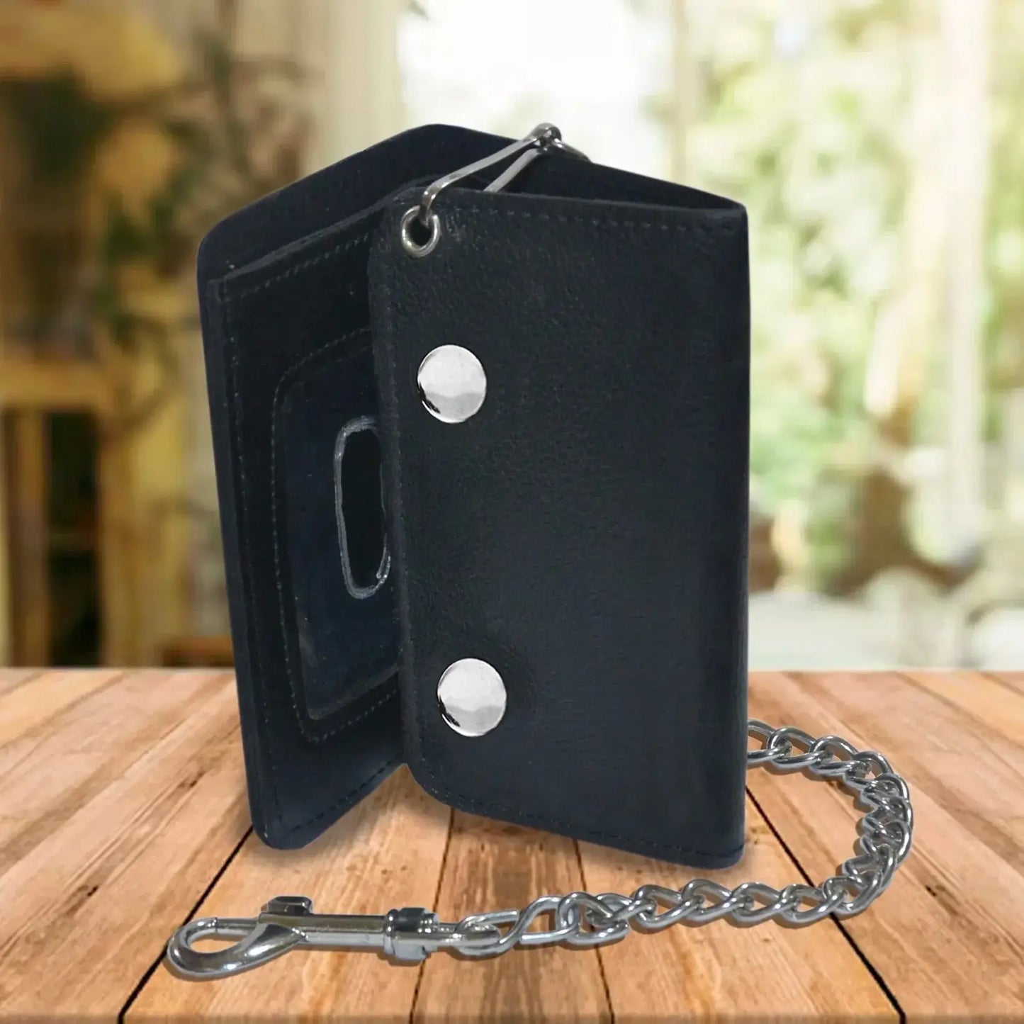 Stylish Black Biker Chain Wallet - Unik Just for Bikers - Flyclothing LLC