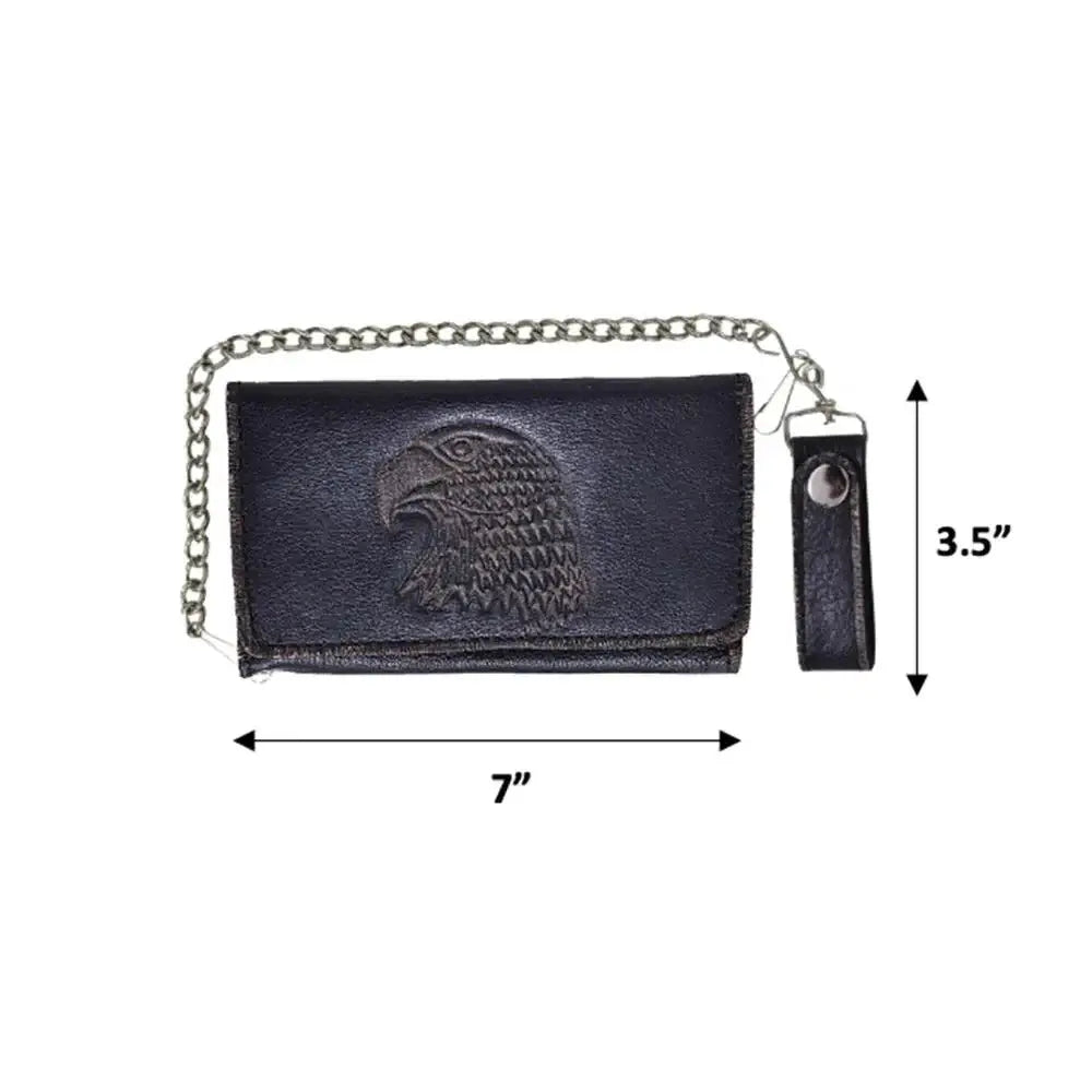 Brown Snap Closure Biker Wallet - Unik Just for Bikers - Flyclothing LLC