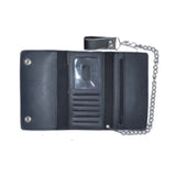 Brown Snap Closure Biker Wallet - Unik Just for Bikers - Flyclothing LLC