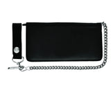 Black Bifold Leather Biker Wallet - Unik Just for Bikers - Flyclothing LLC