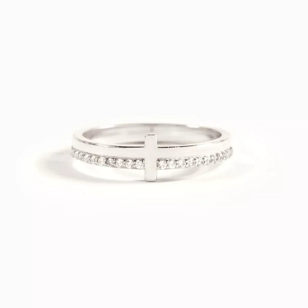 925 Sterling Silver Cross Ring - Trendsi - Flyclothing LLC