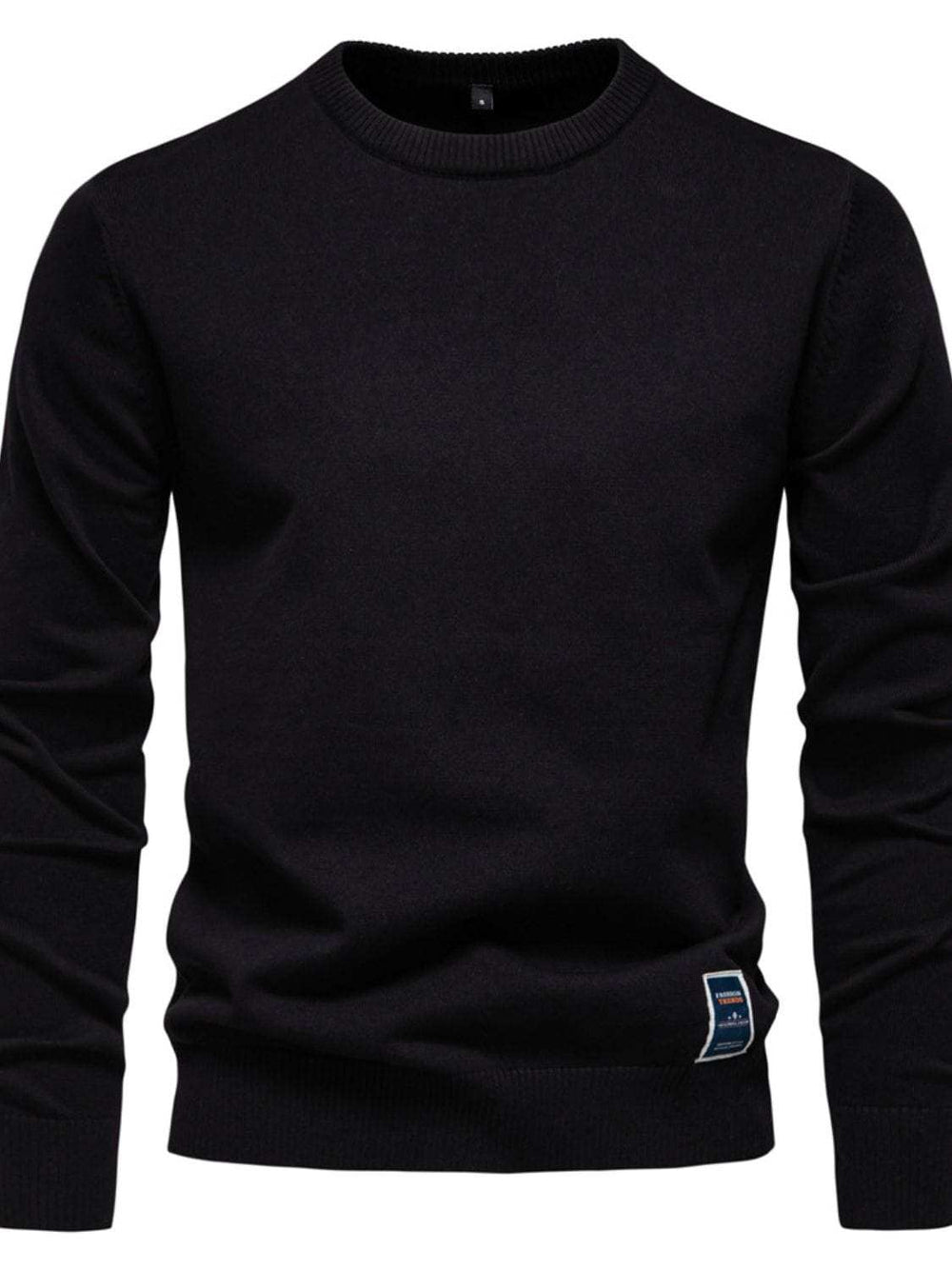 Men's Round Neck Long Sleeve Sweater - Trendsi - Flyclothing LLC