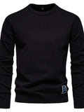 Men's Round Neck Long Sleeve Sweater - Trendsi - Flyclothing LLC